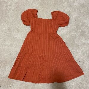 Charming Rust Orange Dress